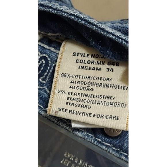 Miss Me Peace sign sz 25 boot Jeans Women's Distressed Denim  Blue - Picture 3 of 4